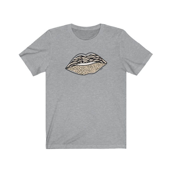Zebra Leopard Lips Unisex Tee