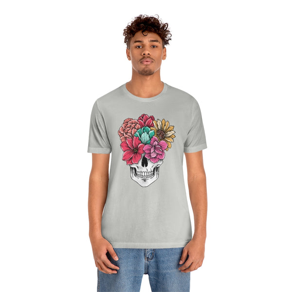 Summer Flower Skull Unisex Tee