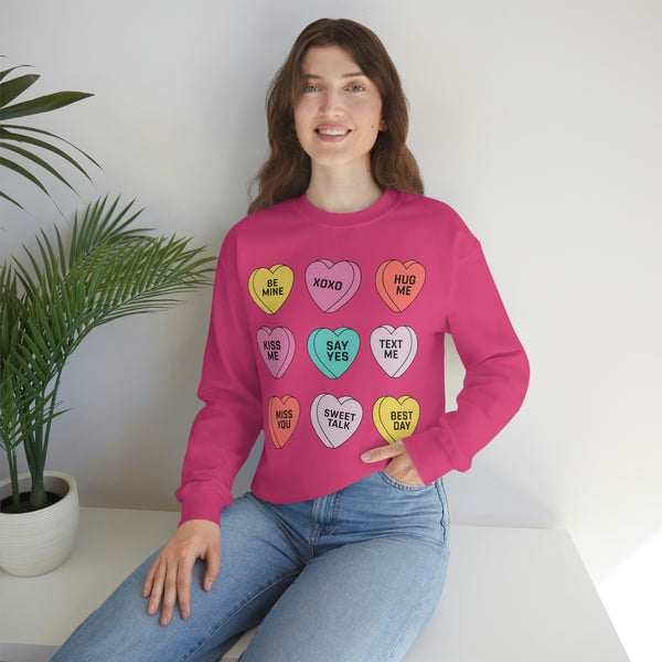 Candy Conversation Hearts Unisex Sweatshirt