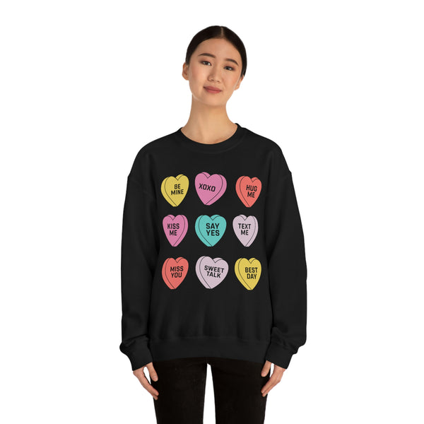 Candy Conversation Hearts Unisex Sweatshirt