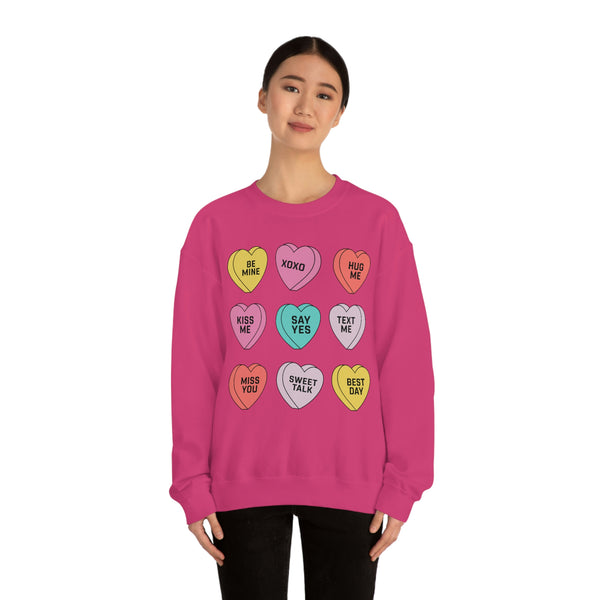 Candy Conversation Hearts Unisex Sweatshirt