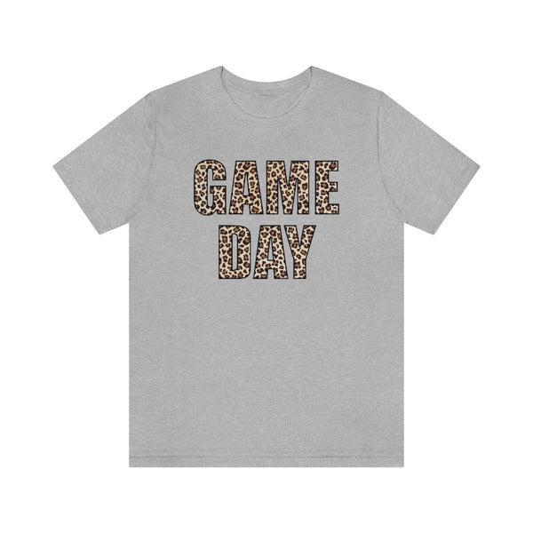 Game Day Leopard Print Unisex Short Sleeve Tee
