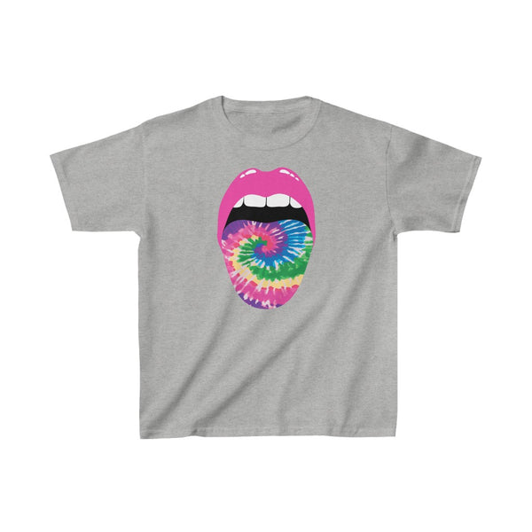 Youth - Swirl Tie Dye Tongue Out Kids Tee