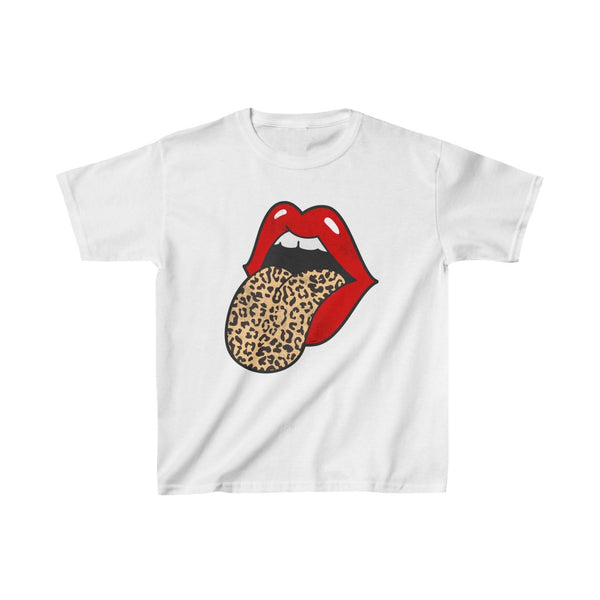 Youth - Red Lips Leopard Tongue Kids Tee