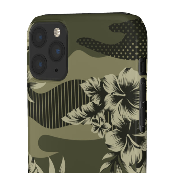 Camo Floral Print Snap Phone Case