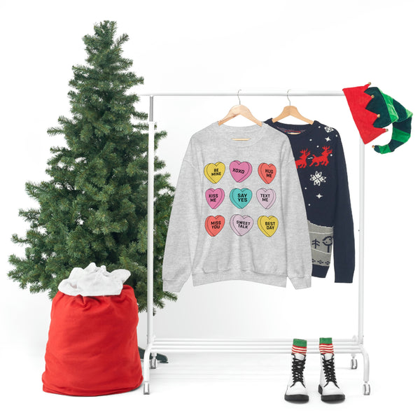 Candy Conversation Hearts Unisex Sweatshirt