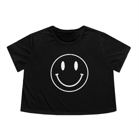 Smiley Face Cropped Tee