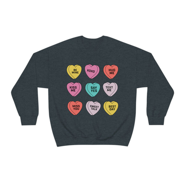 Candy Conversation Hearts Unisex Sweatshirt