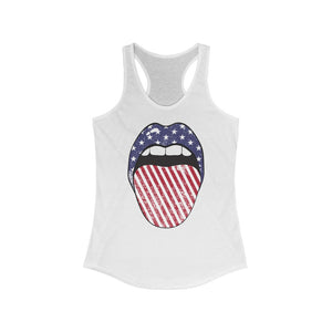 Stars + Stripes Tongue Out Racerback Tank