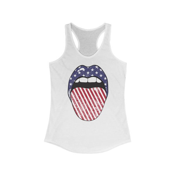 Stars + Stripes Tongue Out Racerback Tank