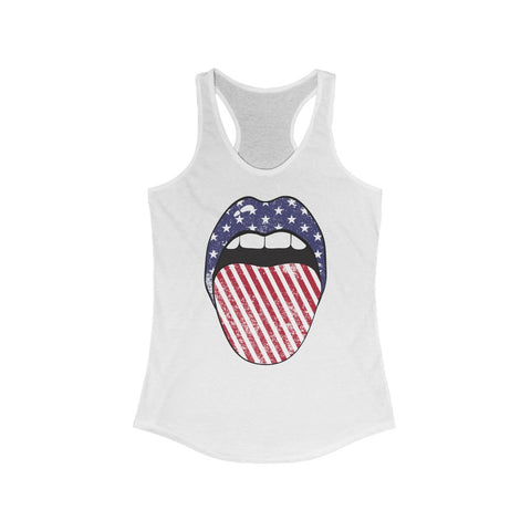 Stars + Stripes Tongue Out Racerback Tank