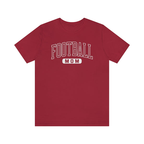 Football Mom Outlined Unisex Short Sleeve Tee