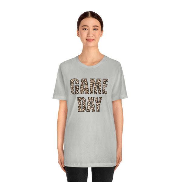 Game Day Leopard Print Unisex Short Sleeve Tee