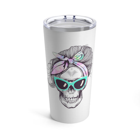 Tie Dye Bandana Skull Tumbler 20oz
