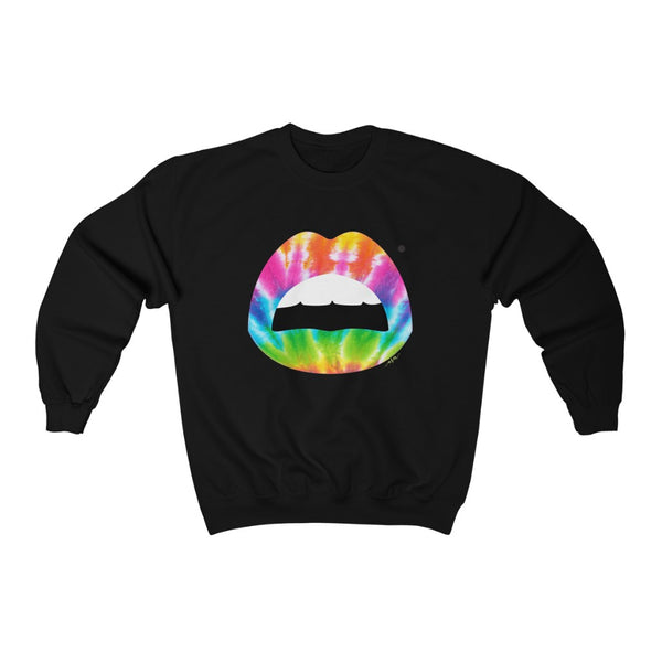 Tie Dye Mouth Beauty Mark Unisex Crewneck Sweatshirt