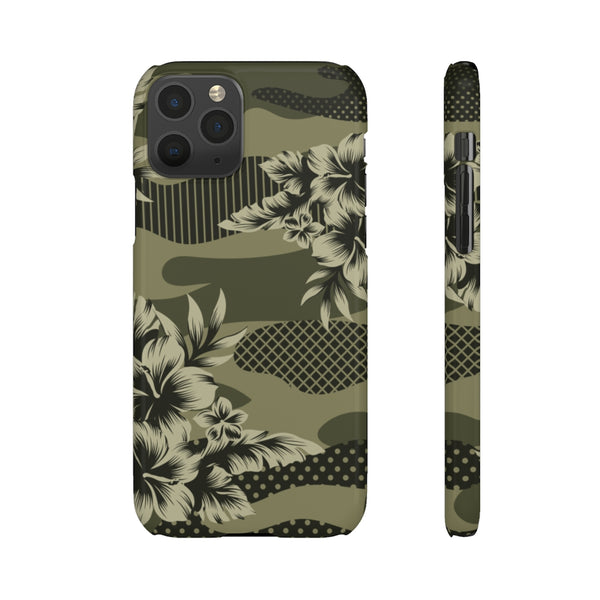 Camo Floral Print Snap Phone Case