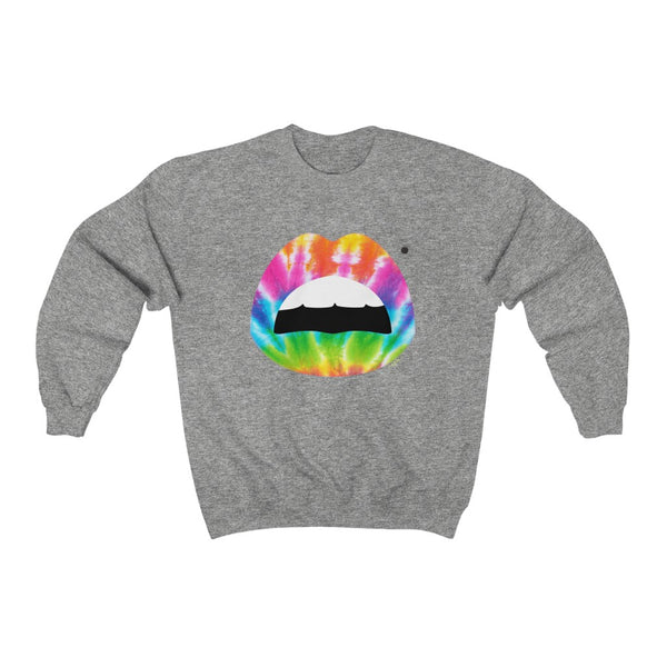 Tie Dye Mouth Beauty Mark Unisex Crewneck Sweatshirt