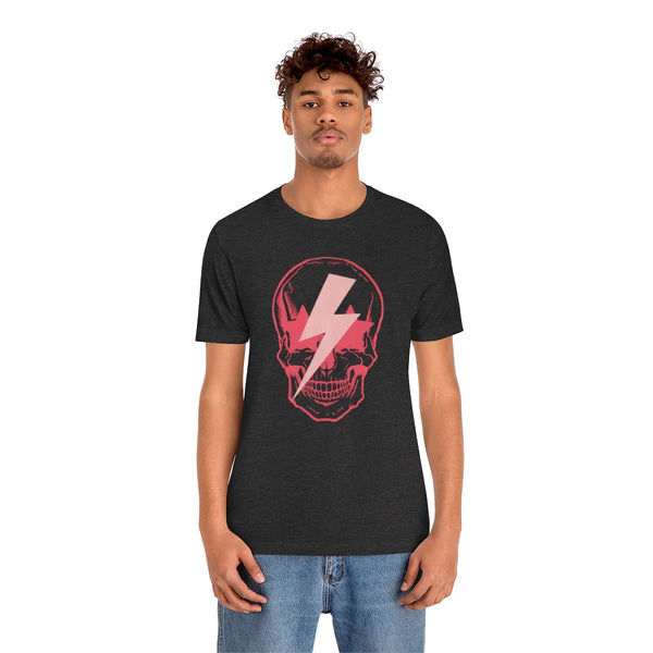 Pink Bolt Skull Unisex Tee