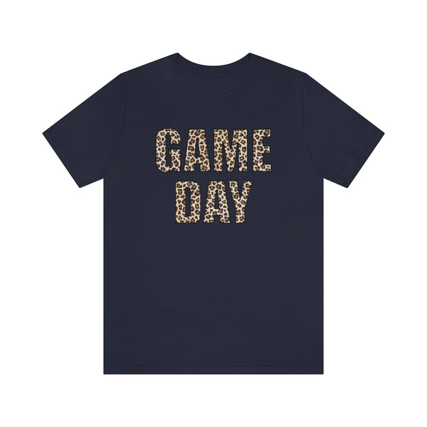 Game Day Leopard Print Unisex Short Sleeve Tee