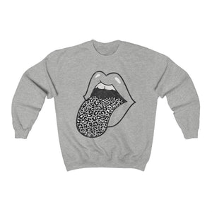 Leopard Tongue Out Distressed Unisex Sweatshirt