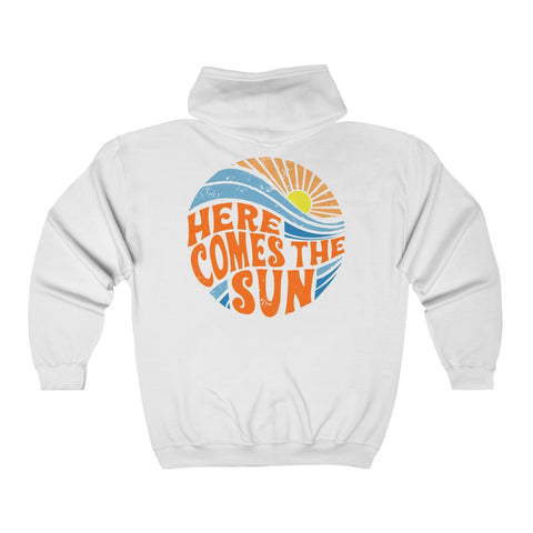 Here Comes The Sun Sunburst Zip Up Hoodie