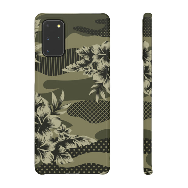 Camo Floral Print Snap Phone Case