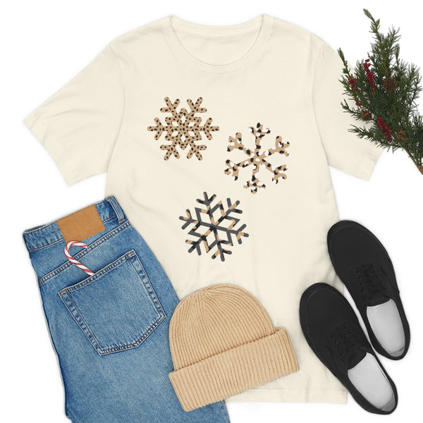 Leopard Snowflakes Unisex Tee