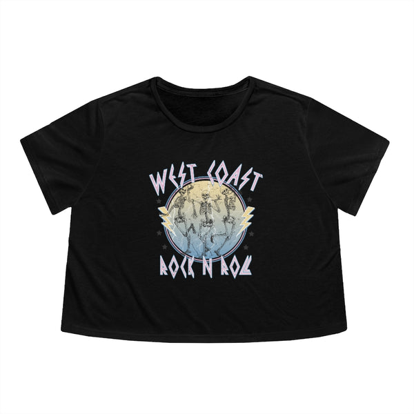 Rock N Roll Skeletons Cropped Tee