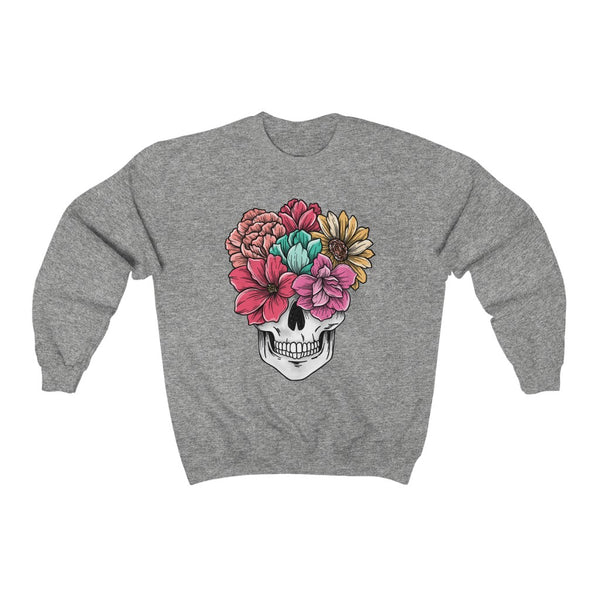 Summer Flower Skull Unisex Sweatshirt