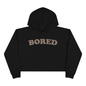 Bored Distressed Cropped Hoodie