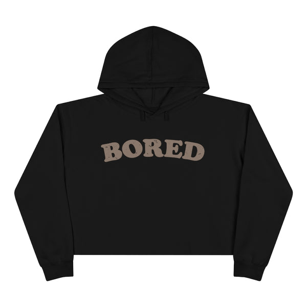 Bored Distressed Cropped Hoodie