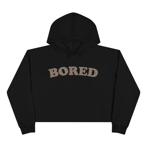 Bored Distressed Cropped Hoodie