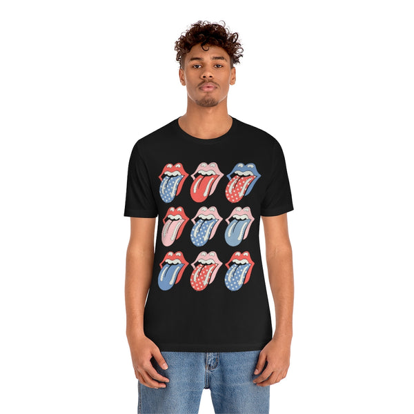 Flags Out Tongues Out Unisex Tee