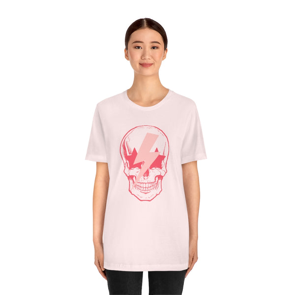 Pink Bolt Skull Unisex Tee