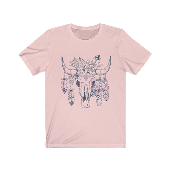 Bull Skull Tie Dye Outline Unisex Tee