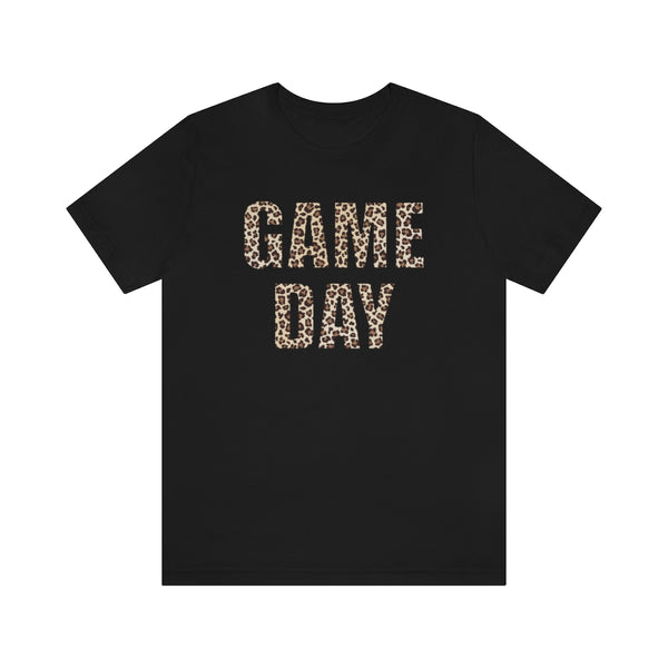 Game Day Leopard Print Unisex Short Sleeve Tee