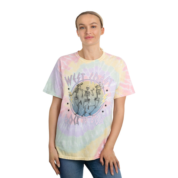 Rock N Roll Skeletons Tie-Dye Unisex Tee