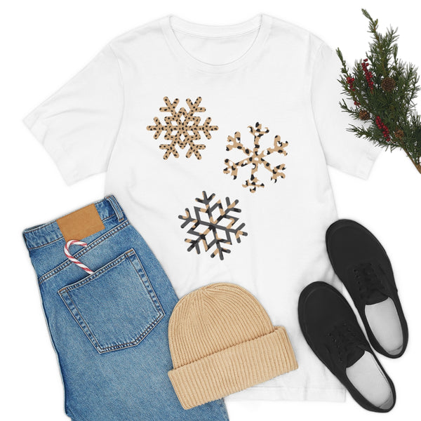Leopard Snowflakes Unisex Tee
