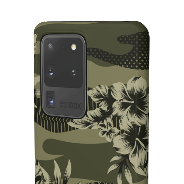 Camo Floral Print Snap Phone Case