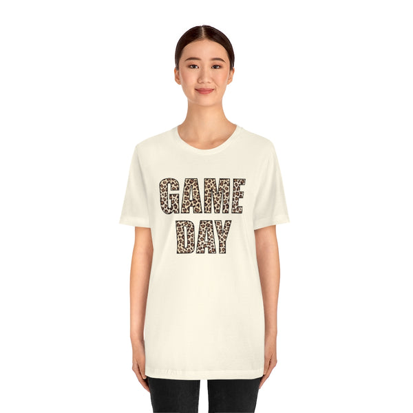 Game Day Leopard Print Unisex Short Sleeve Tee