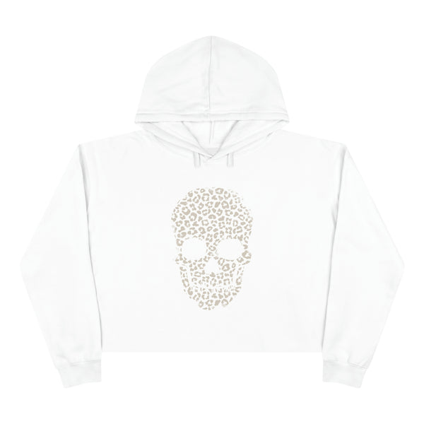 Vintage Skull Cropped Hoodie