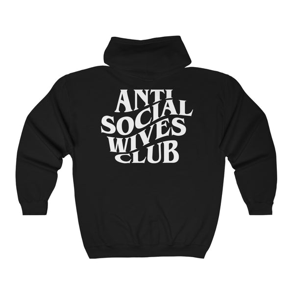 Anti Social Wives Club Zip Up Hoodie