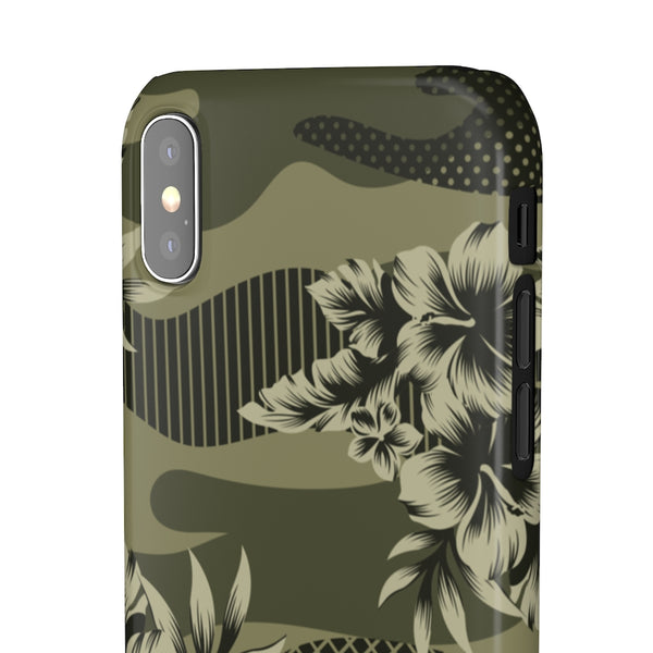 Camo Floral Print Snap Phone Case