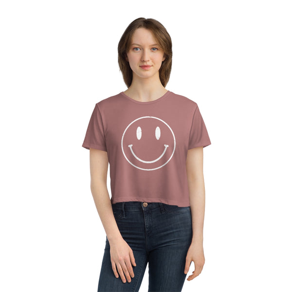 Smiley Face Cropped Tee