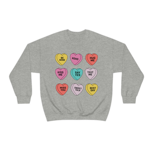 Candy Conversation Hearts Unisex Sweatshirt