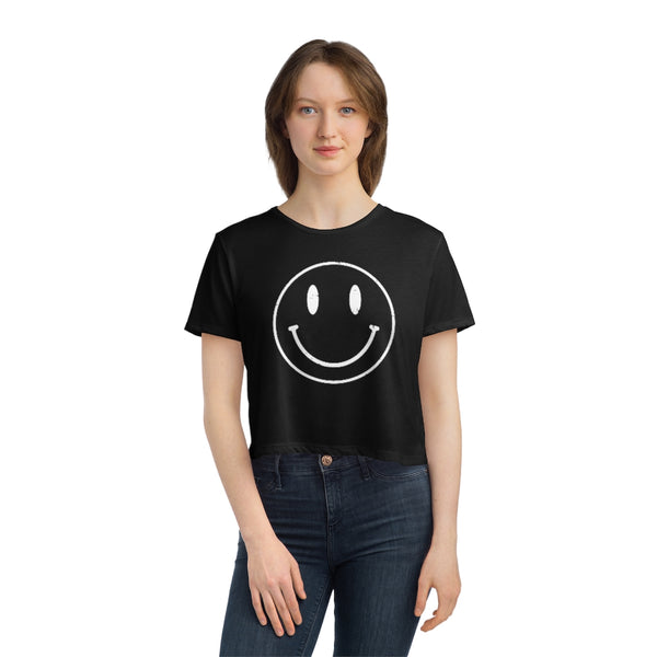 Smiley Face Cropped Tee