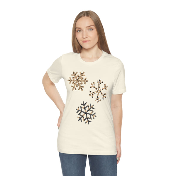 Leopard Snowflakes Unisex Tee