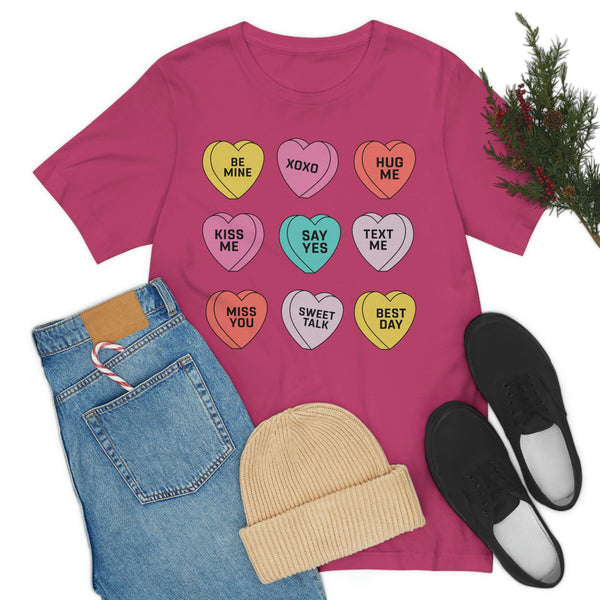 Candy Conversation Hearts Unisex Tee