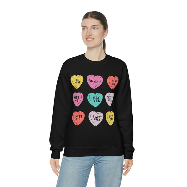 Candy Conversation Hearts Unisex Sweatshirt