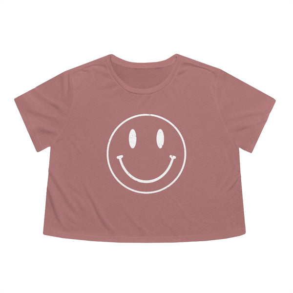Smiley Face Cropped Tee